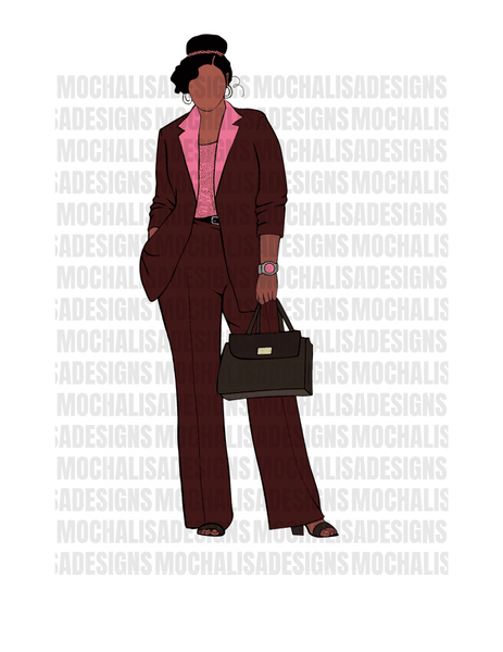 Burgundy Businesswoman | Digital Image